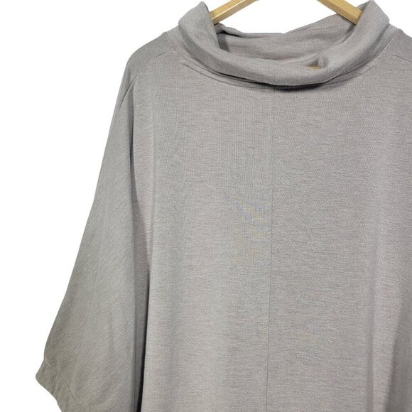 Tahari Women's Dolman Sleeve Turtle Neck Neutral Sweater/Poncho Beige Size Large - Picture 9 of 12